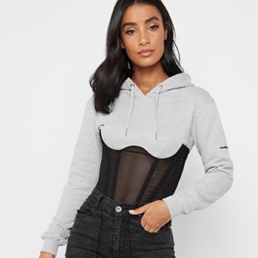 MANIERE DE VOIR Corset Hoodie (NWT)